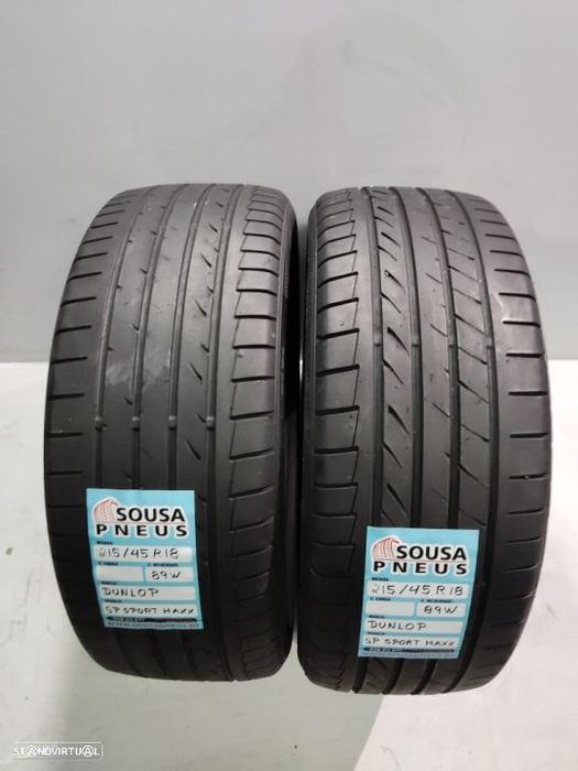 2 pneus semi novos 215-45r18 dunlop - oferta dos portes 120 EUROS
