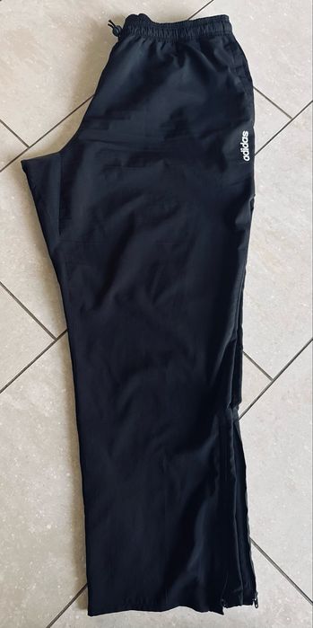 Adidas czarne spodnie sportowe dresowe, joggery męskie XL extra stan