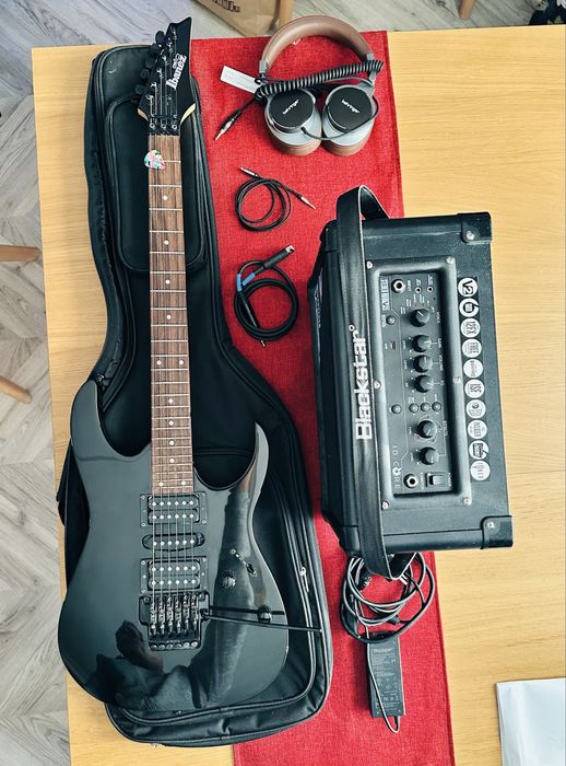 Gitara ibanez z wzmacniaczem