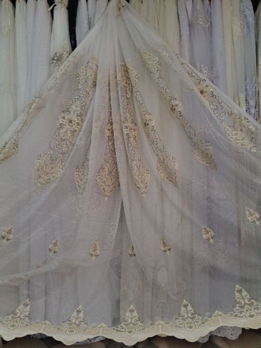 Тюль королівська 3 Д бамбук бархат штори опт