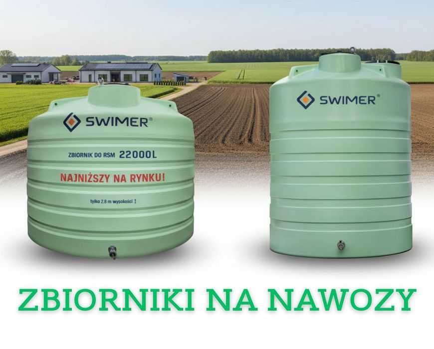 Zbiorniki na nawozy do nawozu RSM 22 000 L + 15 000 L zestaw AUGUSTÓW