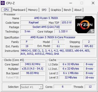 AMD Ryzen 5 7600X495538928133744641