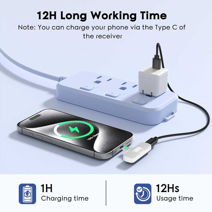 Bezprzewodowy mikrofon Lavalier USB-C + adapter Lightning – Biały