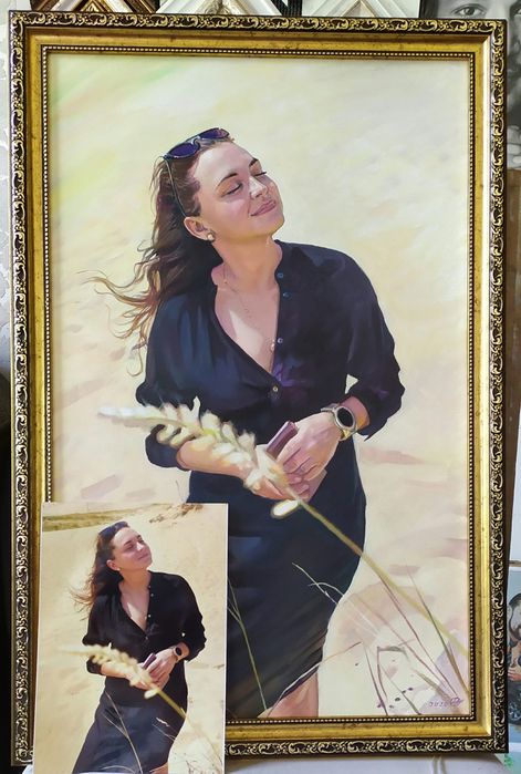 Портрет на заказ. Шарж на заказ.  Картина маслом пастелью