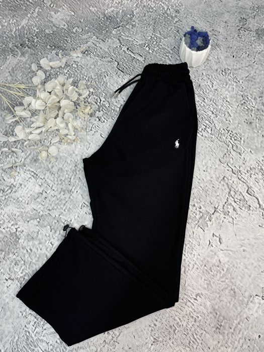 Штаны Polo Ralph Lauren черные мужские широкие штани Поло Ральф Лоурен