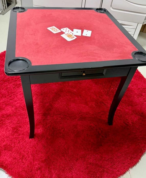 Mesa de Jogo / Mesa de Cartas com Feltro – Como Nova