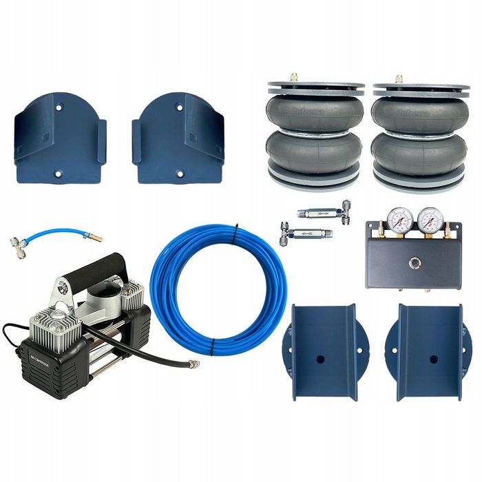 Renault Master poduszki pneumatyczne 2010-2023 6t podwójny manometr zawory zwrotne kompresor