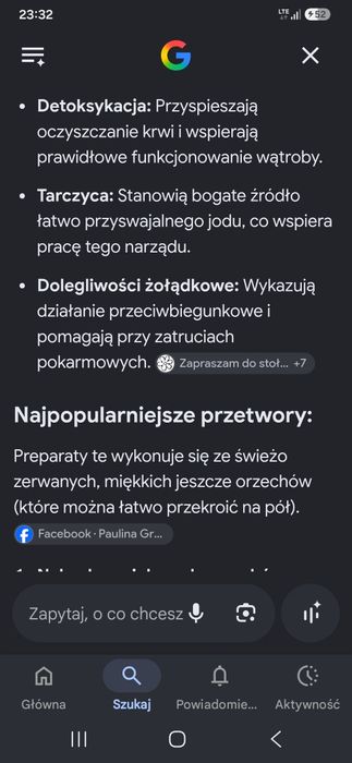 prezent zdrowie z zielonego orzecha