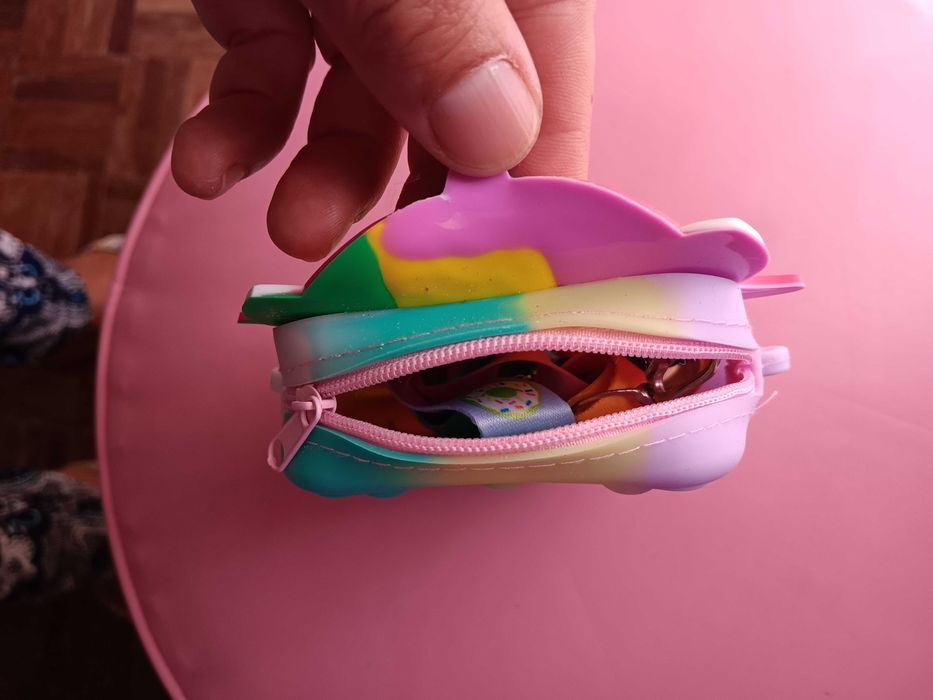 Bolsinha anti-stress unicórnio para criança