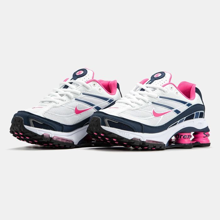 Женские кроссовки Nike Shox Ride 2 SP x Supreme White&Pink. 36-40