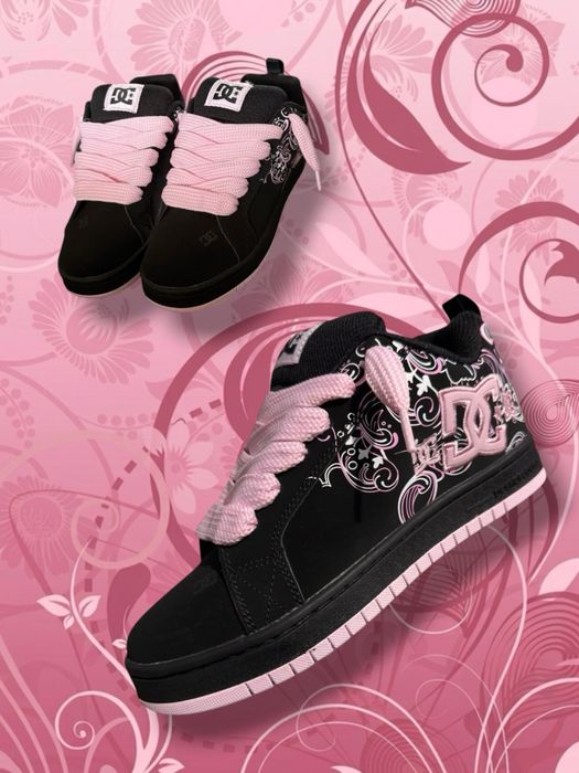 DC Shoes Court Graffik pixie rozmiar 42 różowe (2 sznurówki gratis)
