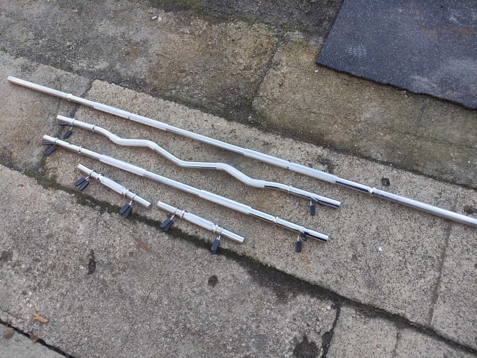 Zestaw Gryf 200cm 120cm łamany prosty gryfy do hantli sztanga sztangi