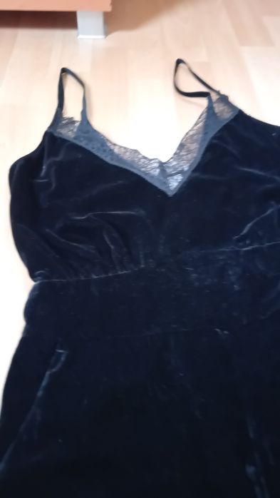 Kombinezon welurowy czarny