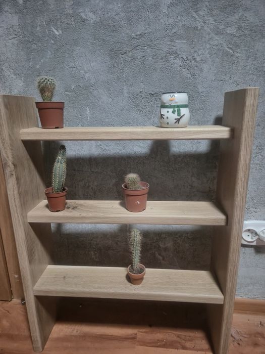 Regał dębowy  lity  3 półki ręczna robota | możliwość personalizacji