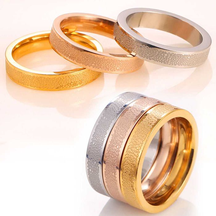 conjunto de 8 anéis em aço novos