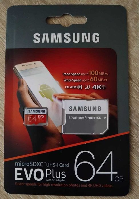 Карта пам'яті Samsung MICRO SDXC EVO + 64GB