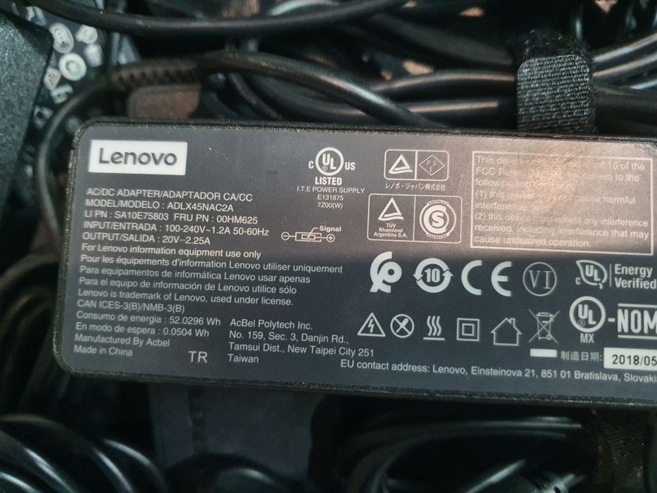 Електрошрот Оригінал Блок  живлення  Lenovo 20V 2.25A usb pin 45W