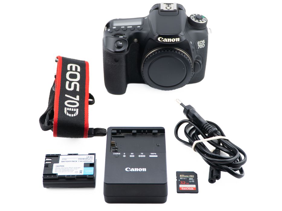 Lustrzanka Canon EOS 70D z ładowarka - przebieg 37726 zdjęć