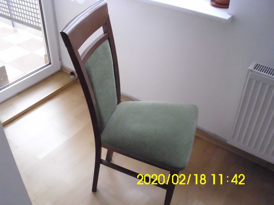 krzesła pokojowe miękie kolor zielony szt.6