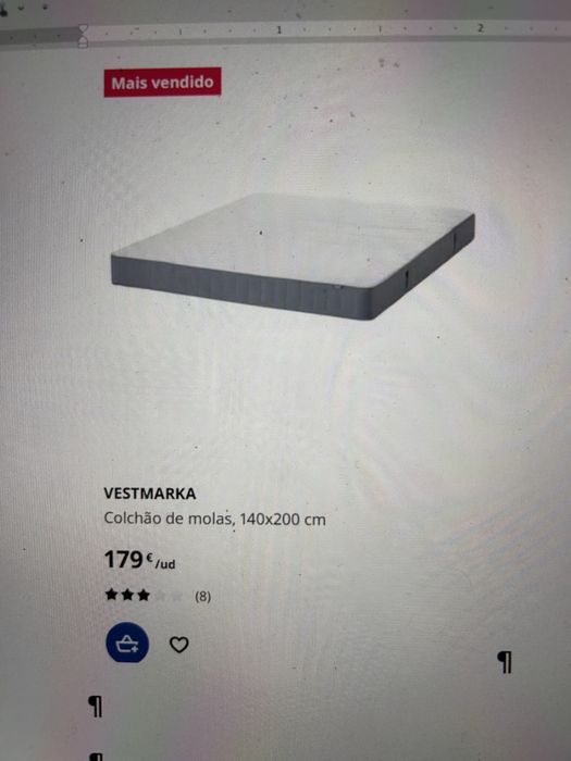 Cama casal e colchão IKEA