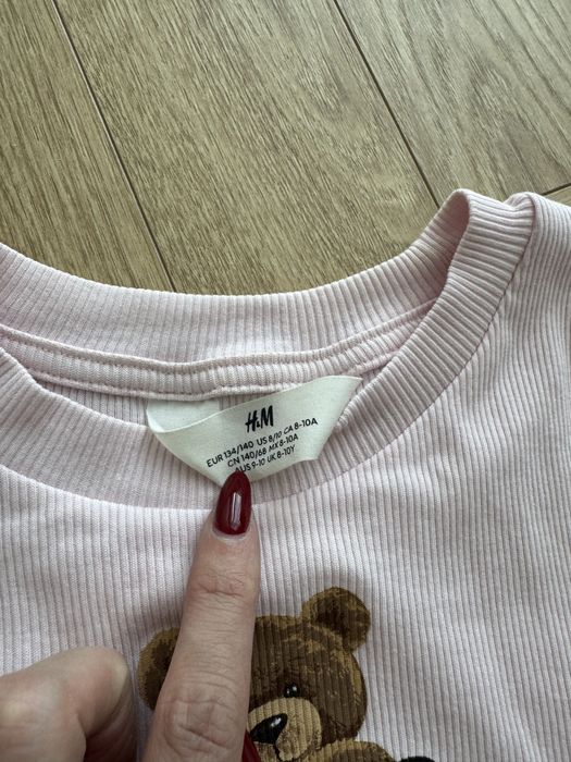 Bluzka h&m komplet stitch mis misiem 134