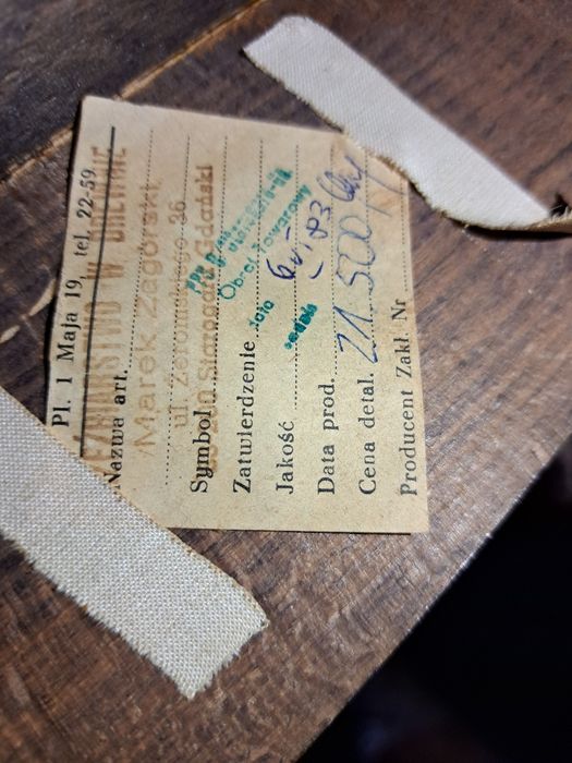 Żeźbiony zegar z prl