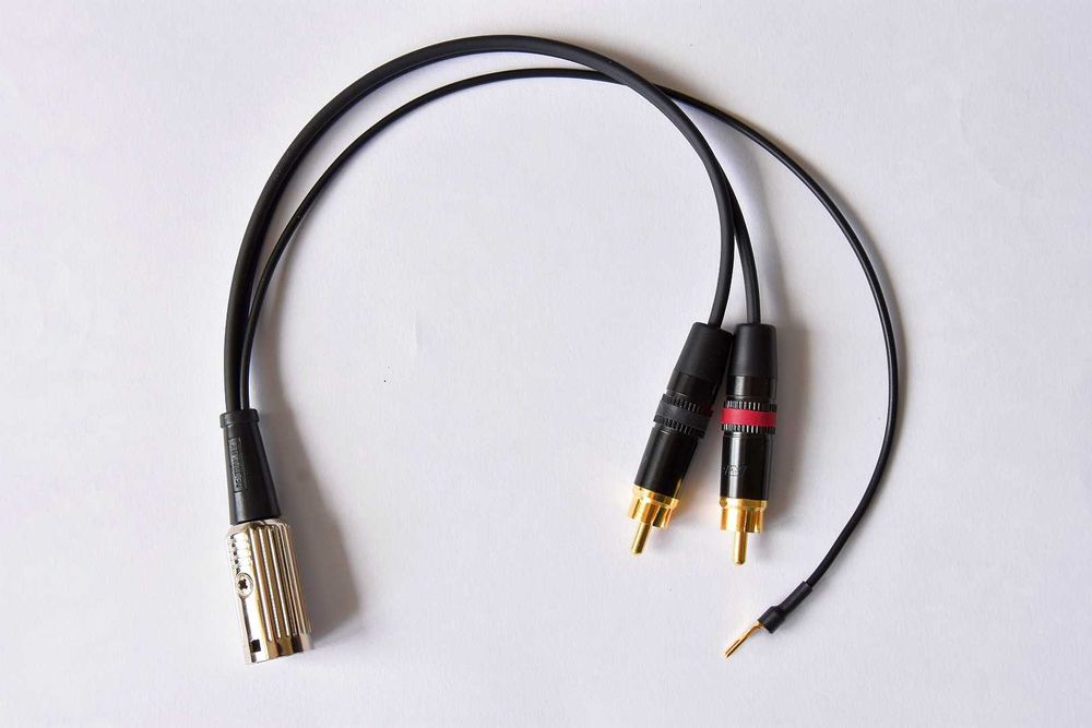Przejściówka adapter do gramofonu DIN 5 Mogami DIN5/180 2RCA kabel masowy przejściówka adapter