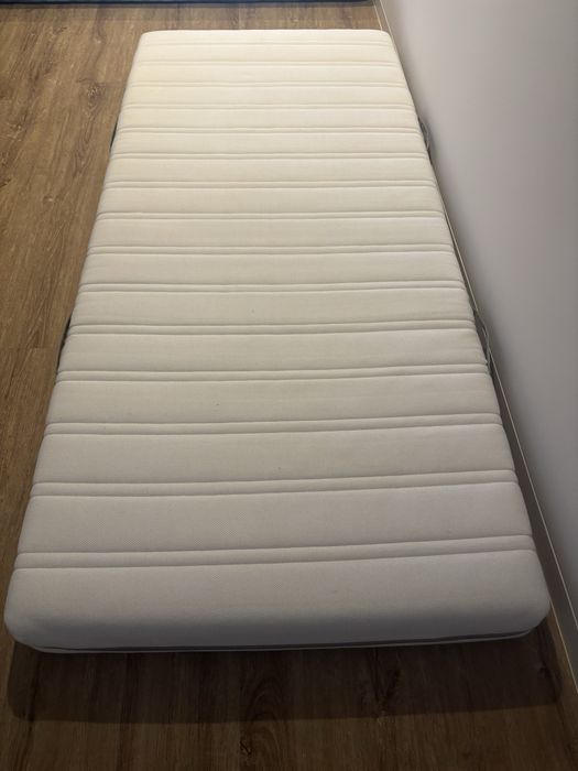 Colchäo  de espuma, firmeza média/branco, 90x200 cm