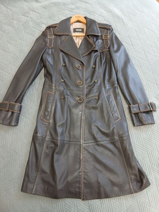 Шкіряне пальто Eleganza