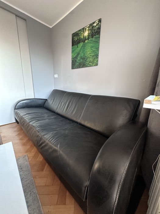 Skórzana kanapa, sofa, wersalka, z mozliwoscia spania