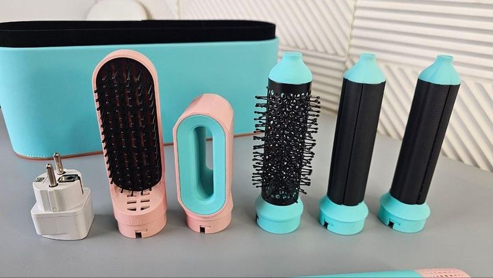 Фен стайлер для волосся Hair Brush Stailer + кейс голубий