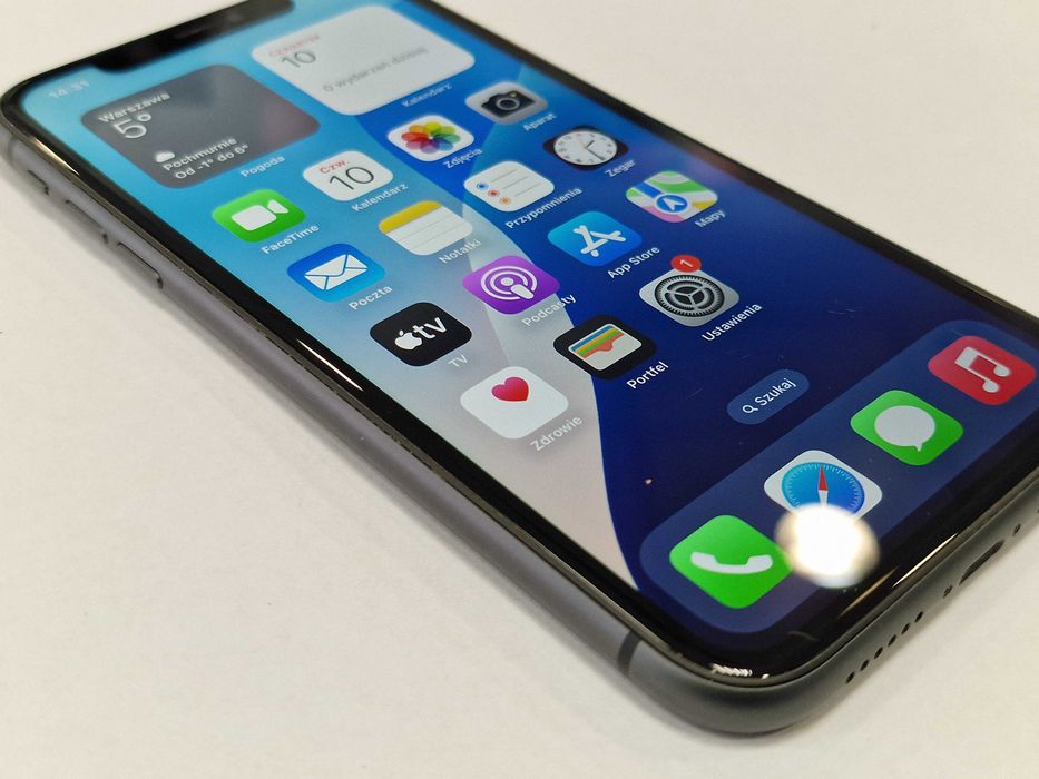 iPhone 11 128GB/ Black/ Grade A-/ Bateria 79%/ +Ładowarka w zestawie!