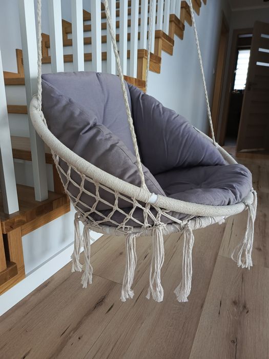 Huśtawka boho bocianie gniazdo z poduszką