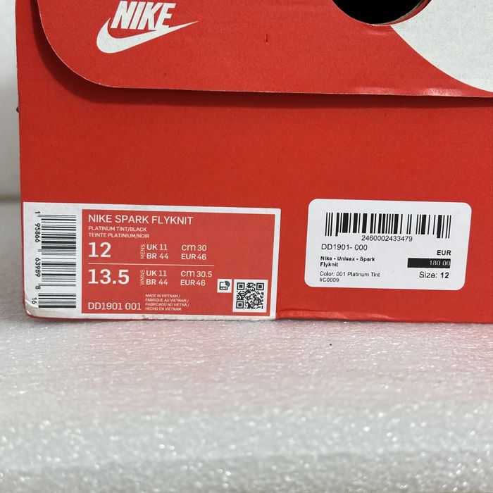 Оригінальні чоловічі кросівки Nike Spark Flyknit розмір 12us