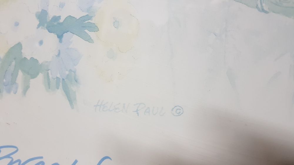 Quadro aguarela Helen Paul