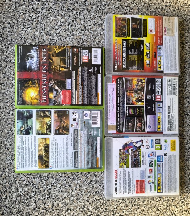 Conjunto de 5 jogos Xbox 360/PlayStation 3