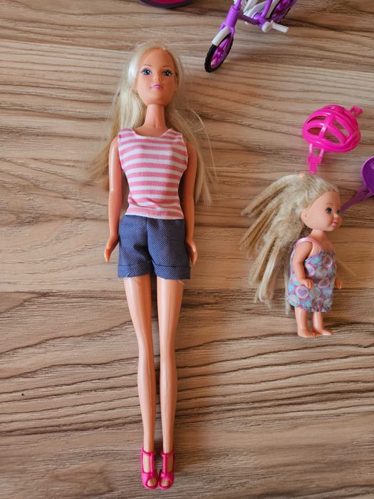 Simba Lalka Steffi Evi Na Rowerze Kask Wycieczka Rower Siodełko Buty