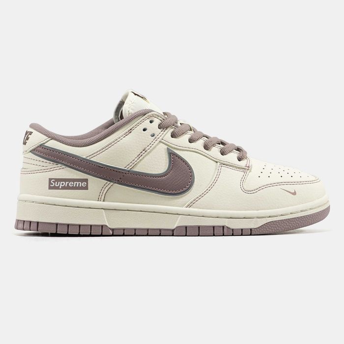 Кросівки Nike SB Dunk Low x Supreme Beige/Lilac premium | Кроссовки Найк чоловічі жіночі