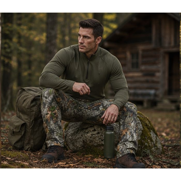 Spodnie myśliwskie taktyczne kamuflaż ocieplane softshell 5XL 42W/34L