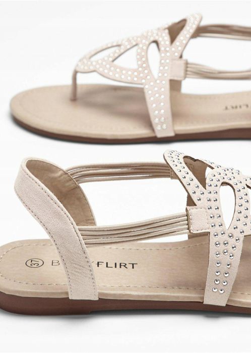 B.P.C sandały japonki z dżetami 36