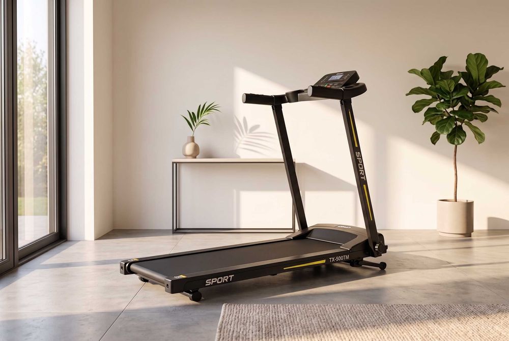 Nowa Bieżnia Domowa Elektryczna 1-12km/h do 120kg | Składana Regulowana z Kątem Nachylenia | Aplikacja - FV