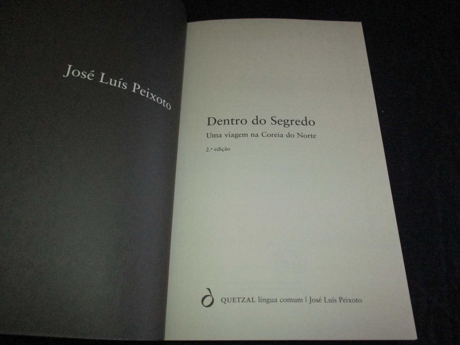 Livro Dentro do Segredo José Luís Peixoto