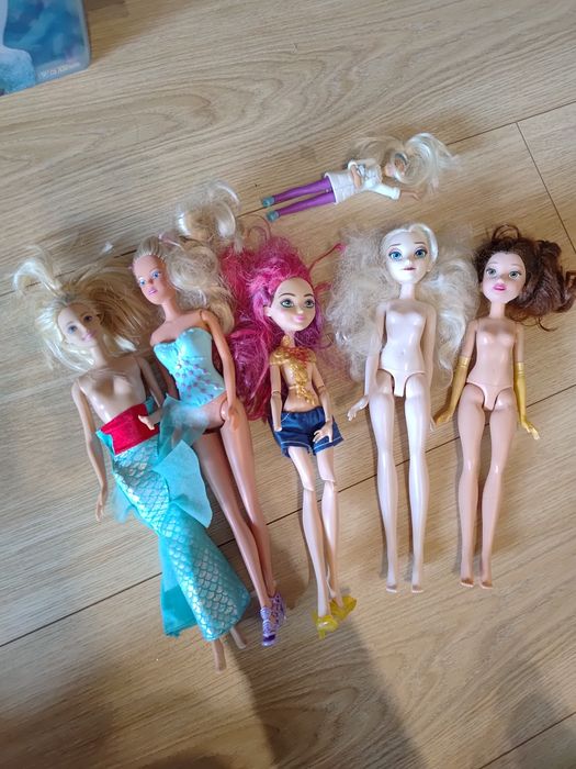 5 lalek Barbie Monster High 1 malutka