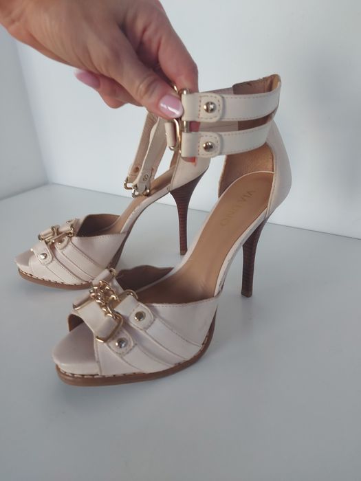 Buty damskie sandały skórzane Via Uno w rozmiarze 37