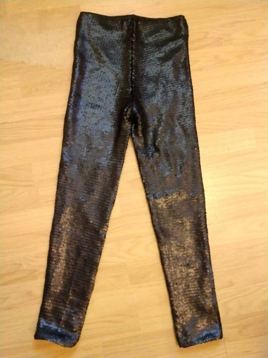 Леггінси H&M пйаєтки Яскраві штани  НОВІ лак кожу блеск паетки лосіни