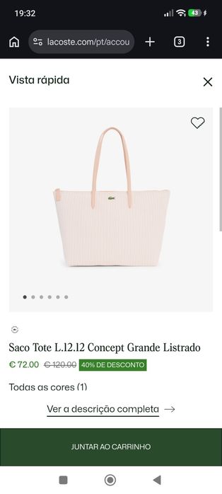 Mala Lacoste Saco