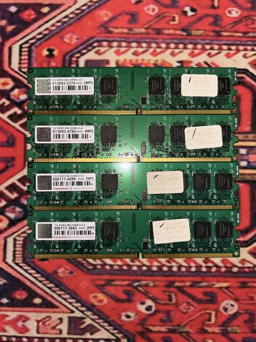 Pamięć RAM Transcend DDR2 4x1GB 800MHz CL5 KIT (4 sztuki)