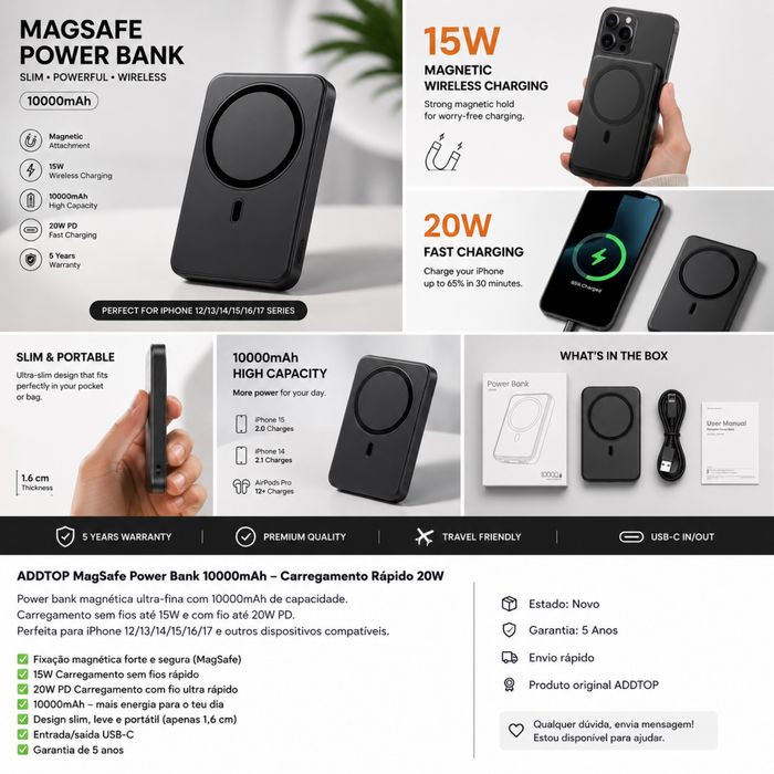 PowerBank 10000mAh 20W MagSafe