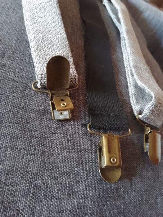 Підтяжки до 2 метрів унісекс . Текстиль + еластан сірого кольору