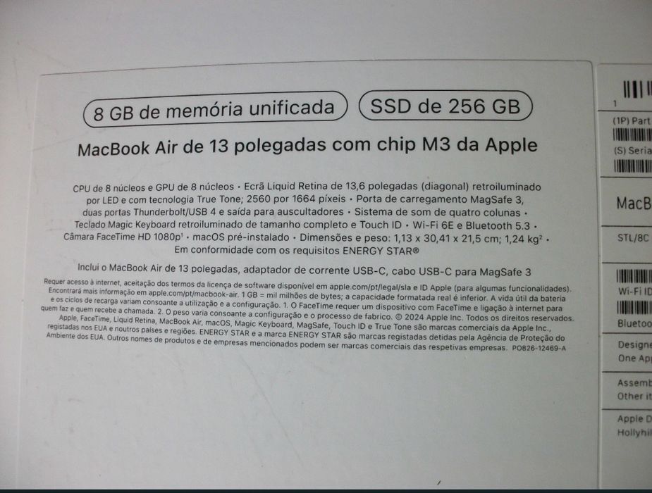 Caixa para Macbook. Somente a caixa